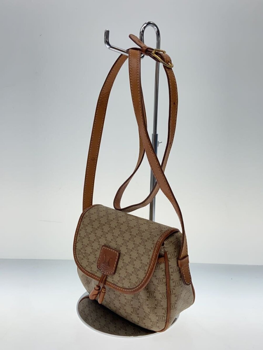 Celine Clutch shoulder Tan Beige bag Pouch Macadam Tan